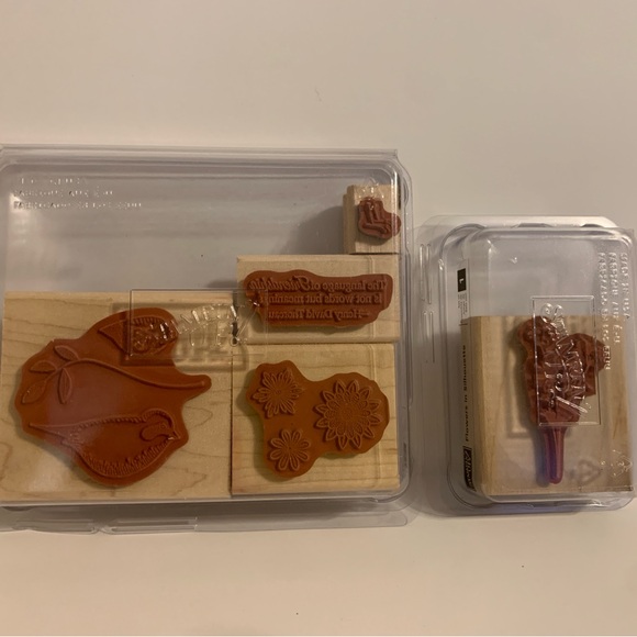 “Stamp n Up” 6 NEW Sets of 34 Red Rubber Wood Base stamps for Scrapbooking - Picture 8 of 16